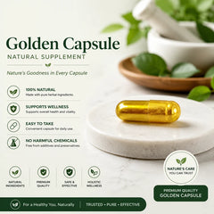 Golden Herbal Capsule – Natural Herbal Wellness Supplement | Premium Quality